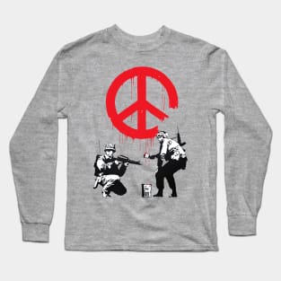 Banksy Soldiers stencil art graffiti Long Sleeve T-Shirt